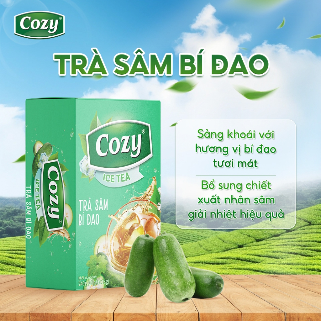 Cozy Icetea Sâm Bí Đao 16 gói x 15g Hộp