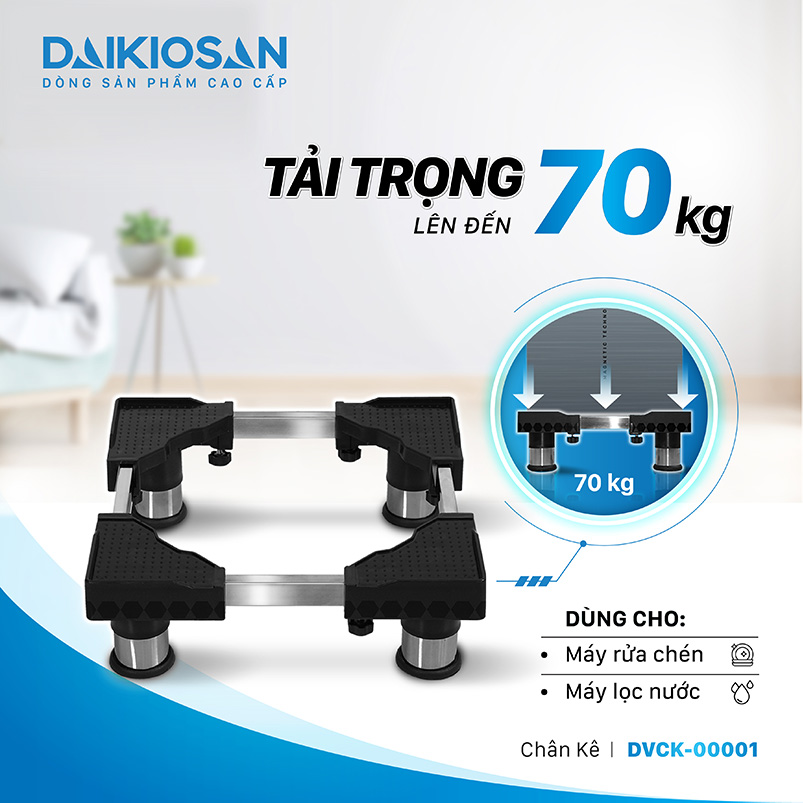 Chân kê máy lọc nước DVCK-00001 trụ bọc inox