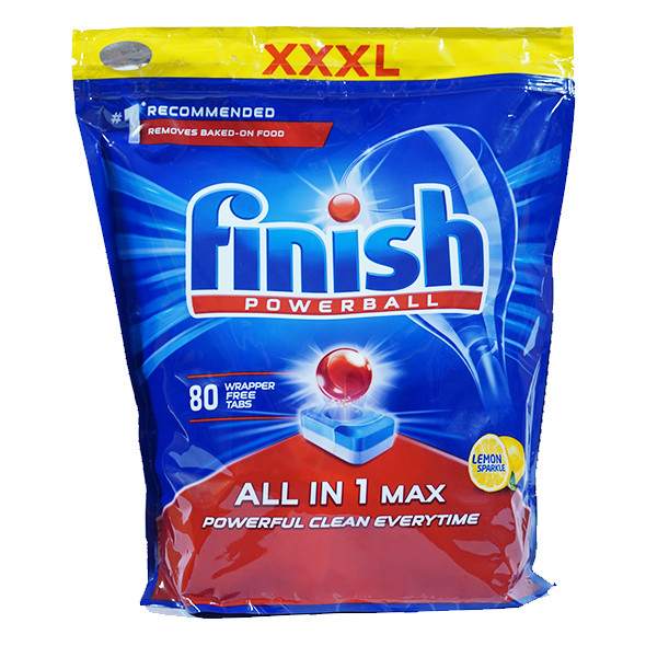Túi 80 viên rửa chén Finish All In 1 Max Dishwasher Tablets PTT025451