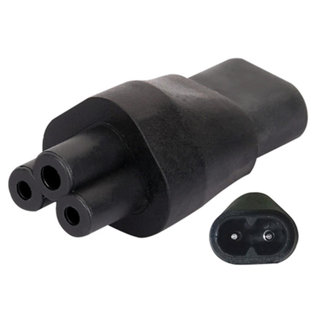 3 Pin IEC Socket C8 To Cloverleaf Plug C5 Power Adapter