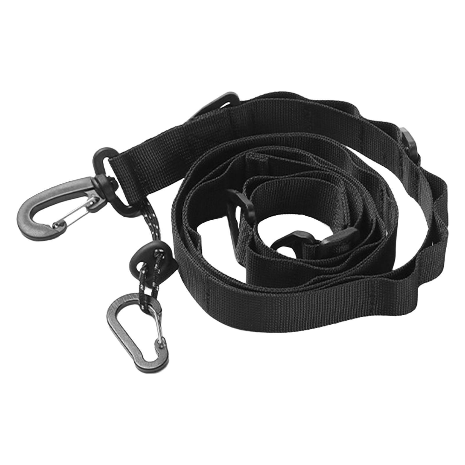 Outdoor Hanging Rope Storage Strap Daisy Chain Rope Camping Lanyard Hanger Black
