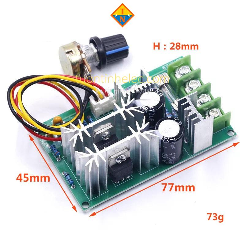 Module Điều Khiển Tốc Độ Động Cơ PWM DC-DC 10V-60V 20A 1200W # Linh kiện điện tử