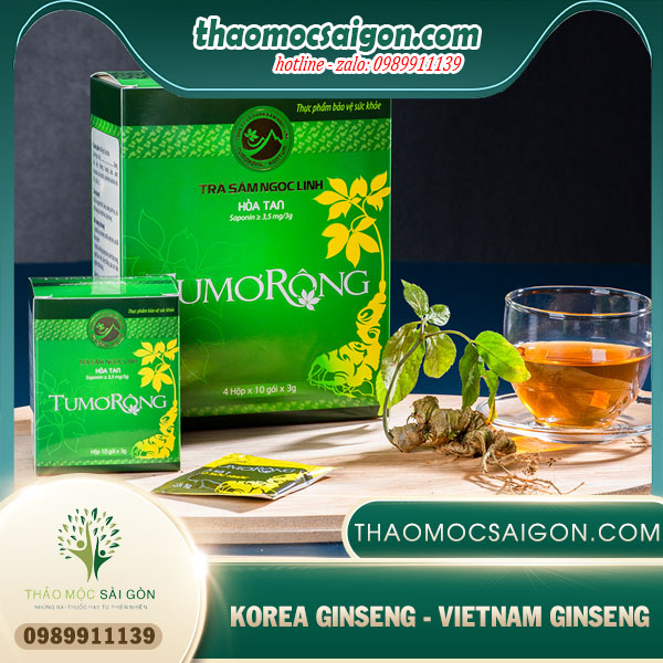 Trà Sâm Ngọc Linh hòa tan