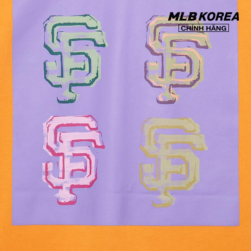 MLB - Áo thun unisex cổ tròn tay ngắn phối logo trẻ trung 3ATSL0233-14ORS