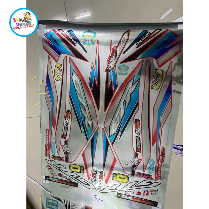 Tem rời xe winner v1 gtr dán xe đỏ Crom cao cấp