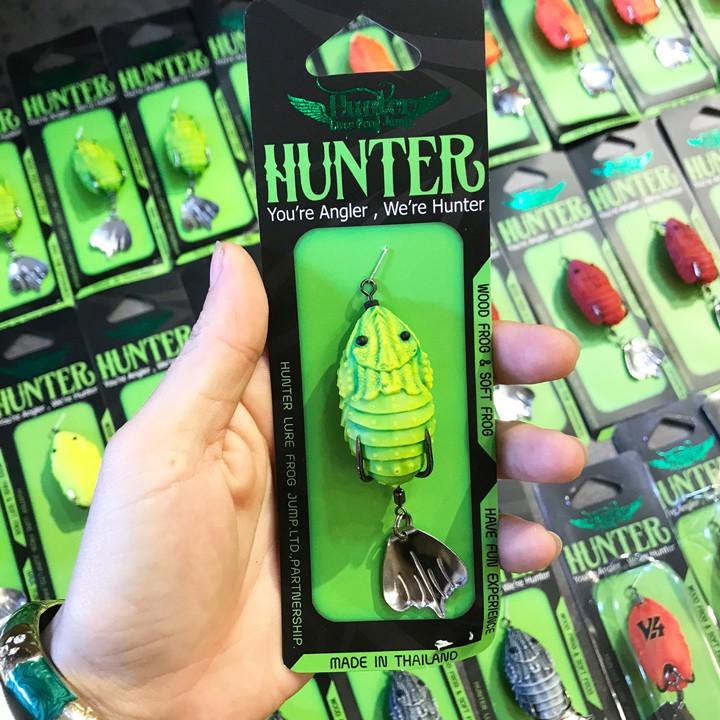 Mồi lure V4 HUNTER Thái Lan, mồi nhái hơi câu lure cá lóc, cá quả, cá chẽm