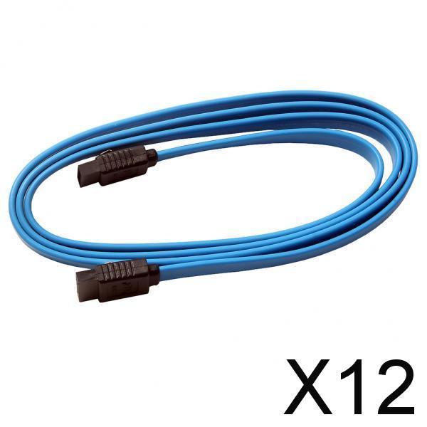 12x1M SATA 3.0 III SATA3 SATA High Speed 6GB/s Data Cable Cord Blue