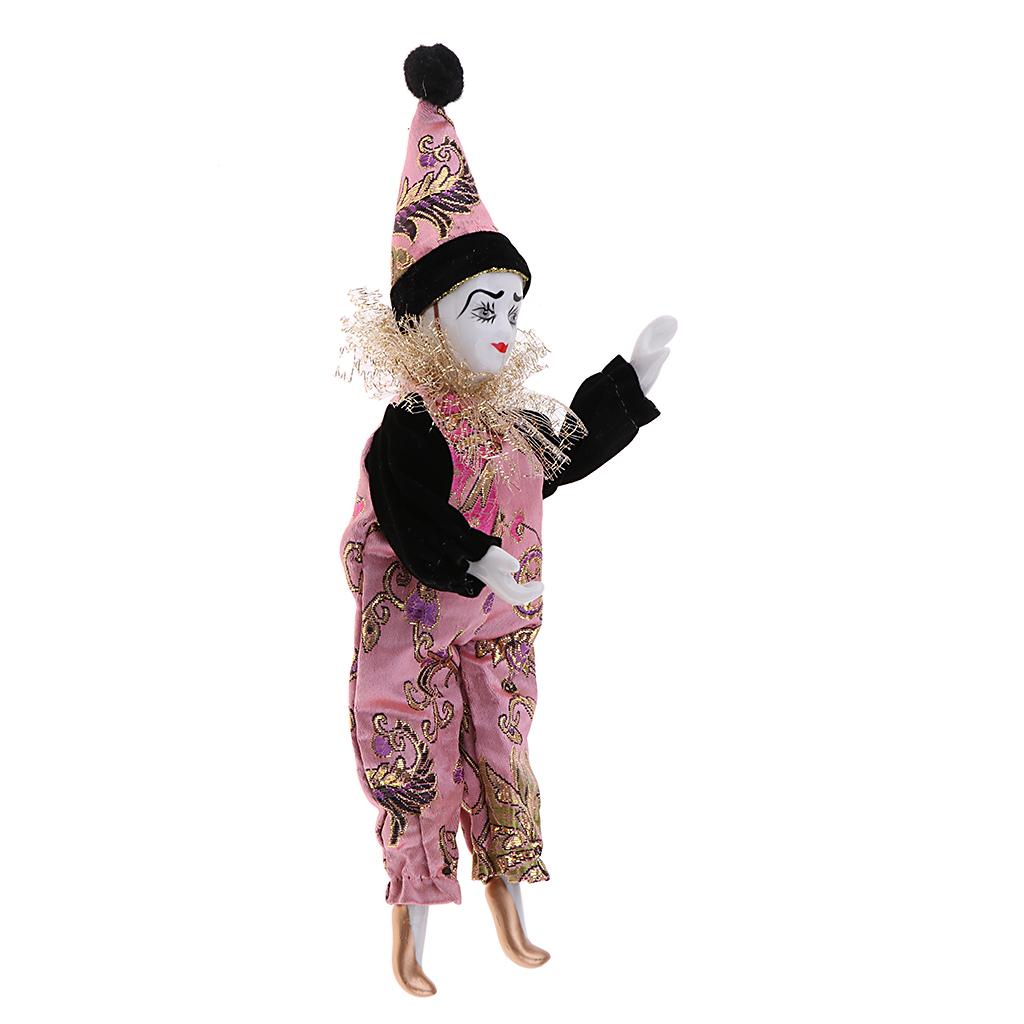 9 Inch Porcelain Dolls Italian Eros Triangel Dolls Model Sad Clown For Dollhouse Decoration Pink