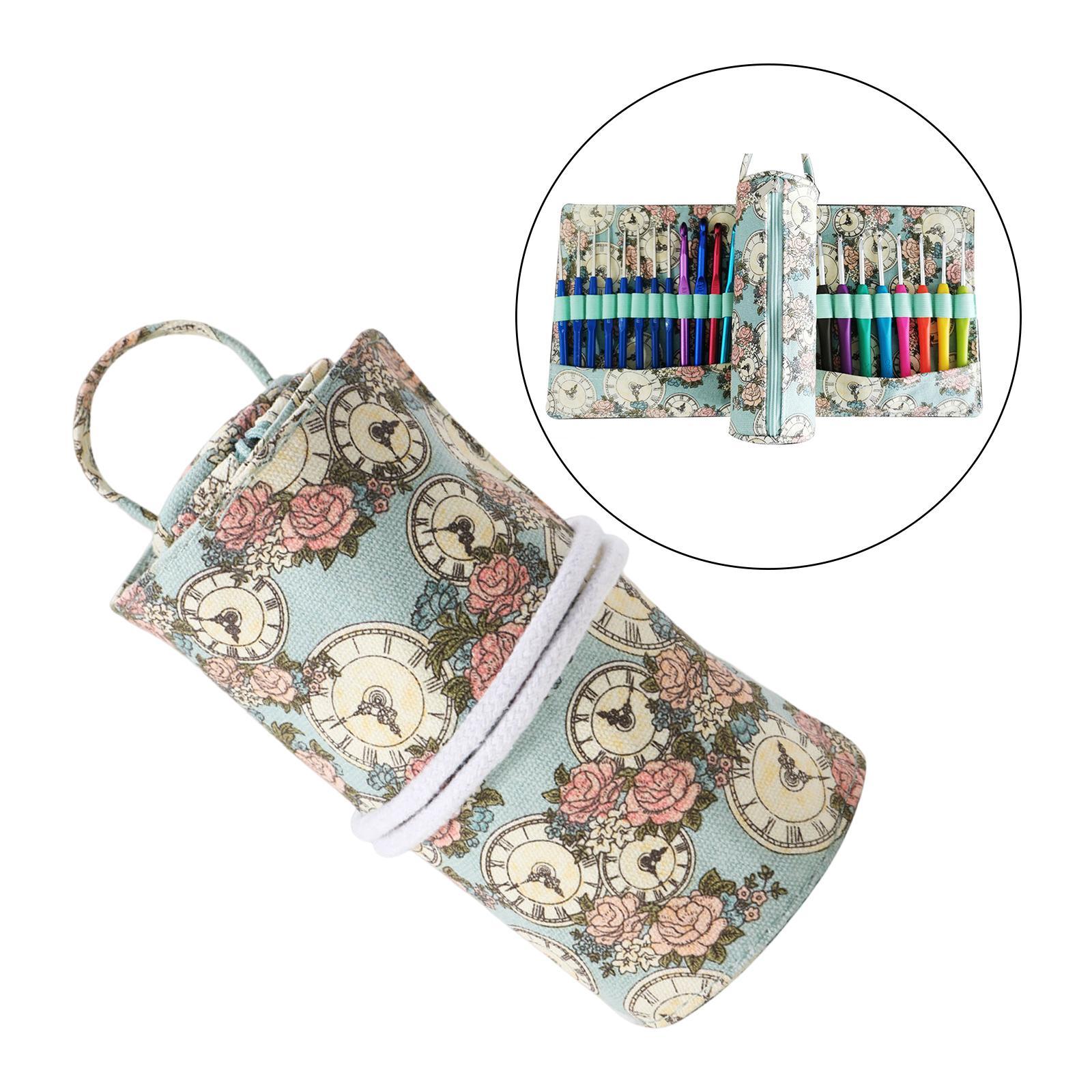 Crochet Hook Case Storage  Durable Sturdy Storage Bag with Zipper Practical without Hooks Pencil Holder Crochet Hooks Set Organizer