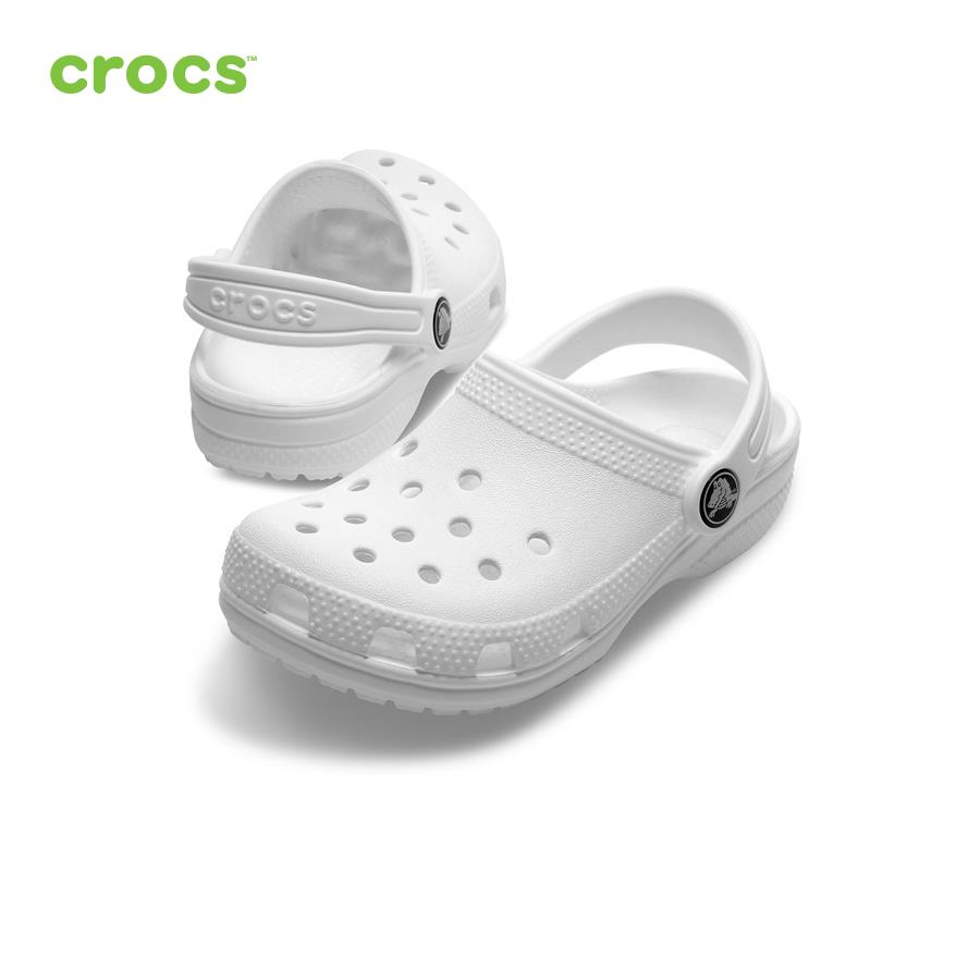 Giày lười trẻ em Crocs FW Classic Clog Kid White - 206991-100