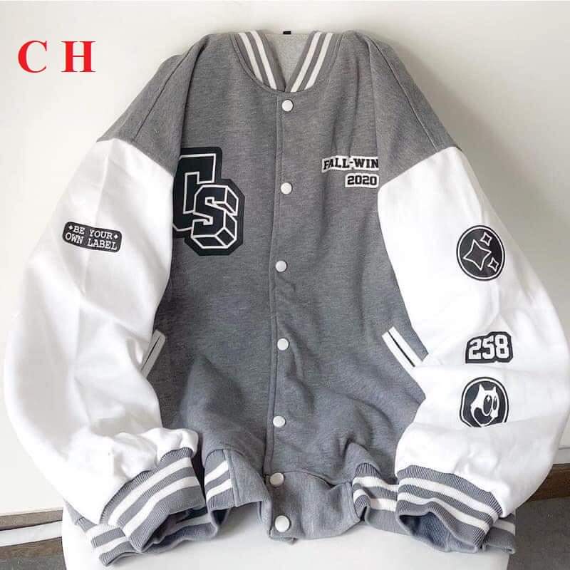 Áo Khoác Nỉ Nam Nữ, Áo Bomber Nỉ Bo Gấu Tay Eo Hàng Cao Cấp