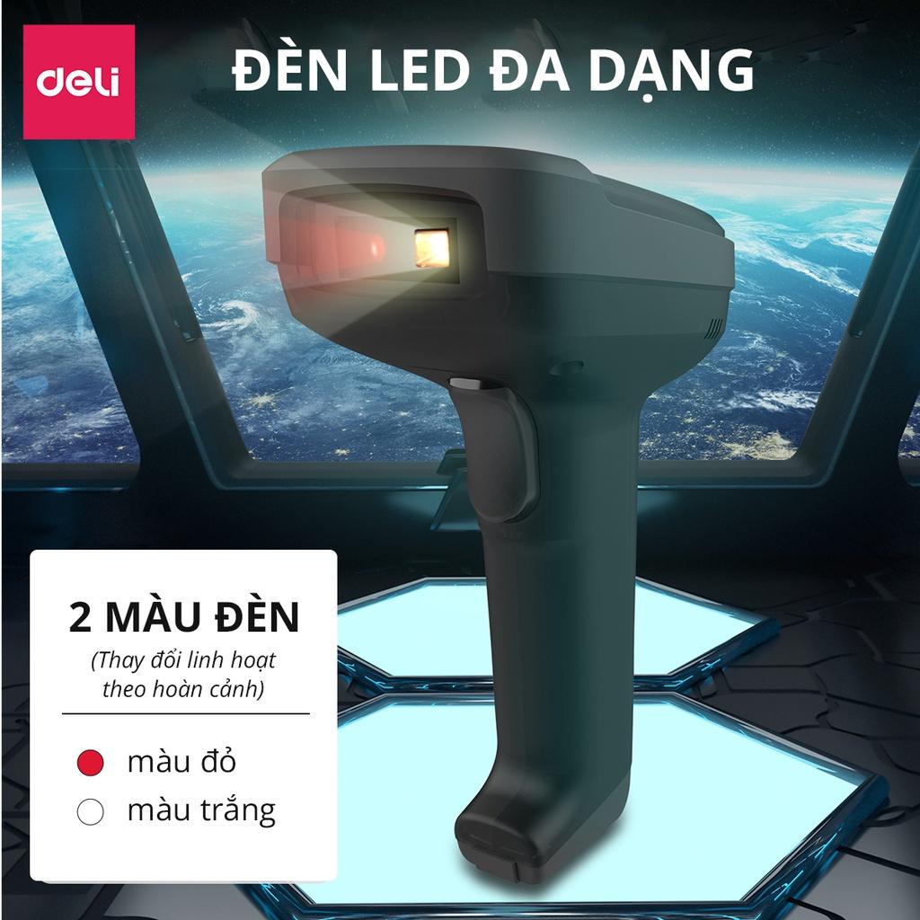 Máy Quét Mã Vạch 1D 2D Đa Ứng Dụng Deli - Quét Mã Bar Code QR Siêu Thị, Cửa Hàng Tạp Hóa, Kho Hàng, Kết Nối USB Có Dây Đa Thiết Bị Thông Minh - Hàng Chính Hãng- ES221