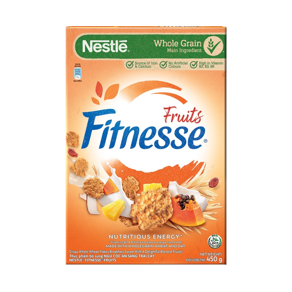Ngũ cốc ăn sáng trái cây và yến mạch Fitnesse Fruits (450g) - [Tặng 1 bình Lock &amp; Lock]