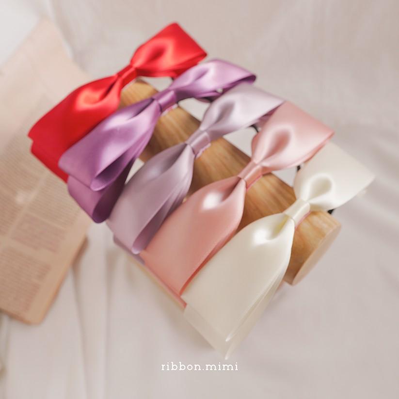 Băng Đô Nơ To Đủ Màu Handmade Đính Giuẵ Cao Cấp Ribbon.mimi