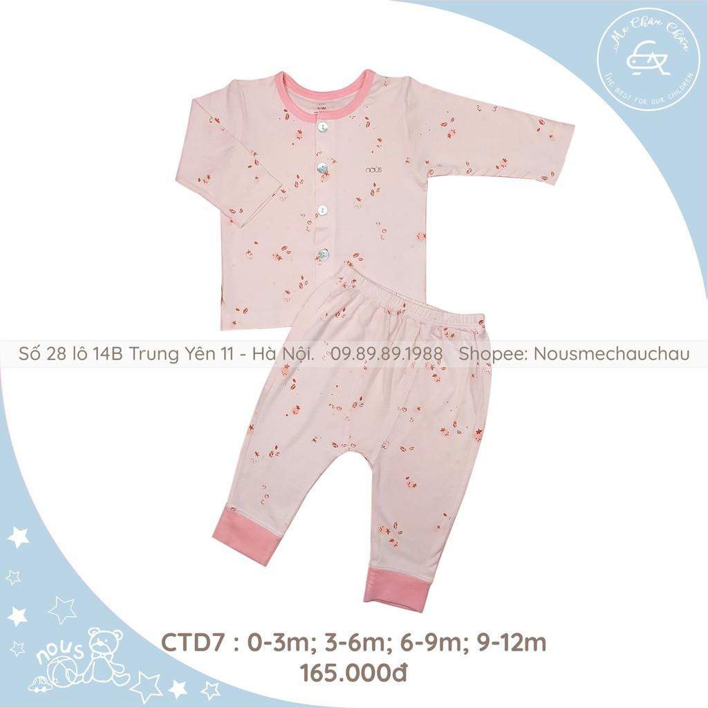 Bộ Dài Tay Cài Thẳng Chất Mỏng Vừa Cho Bé Từ 0-3M Đến 9-12M