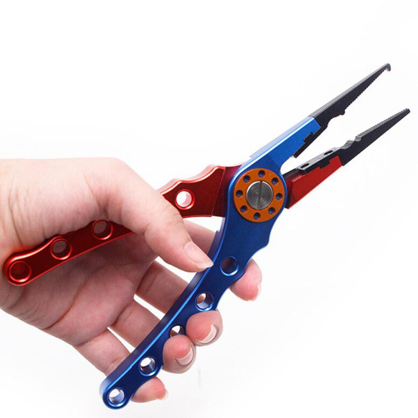 Fishing Pliers Cutter Fish Lip Hook Remover + Lanyard