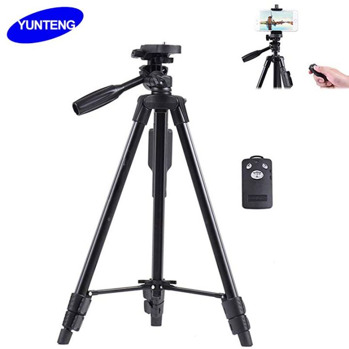 Chân đế điện thoại, chân đế máy ảnh, tripod Yunteng VCT 5208 kiêm giá đỡ có remote Bluetooth điều khiển chụp từ xa - JL - HÀNG CHÍNH HÃNG