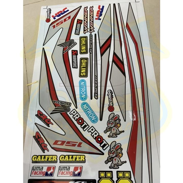 Tem rời dành cho xe winner v1 mẫu zin đỏ đen