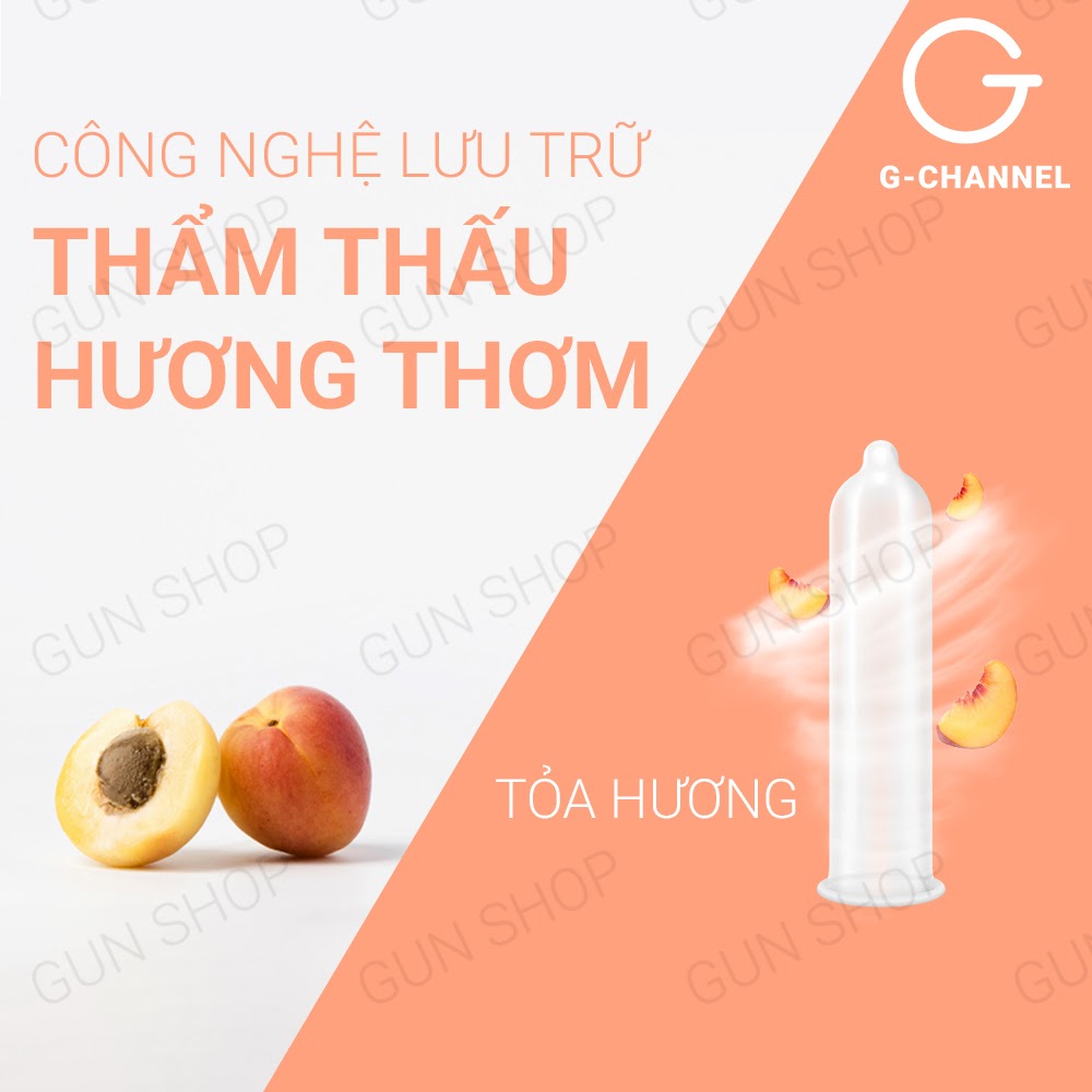 [Hộp 4 cái] Bao cao su Nakanishi - Siêu mỏng 0.03mm - Hương đào