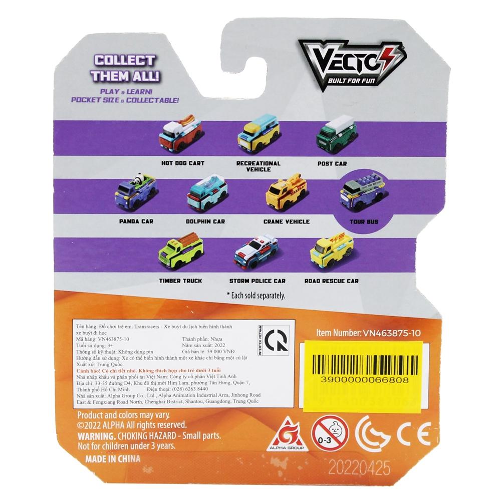 Đồ Chơi Xe Biến Hình Transracers Tour Bus / School Bus - Vecto VN463875-10