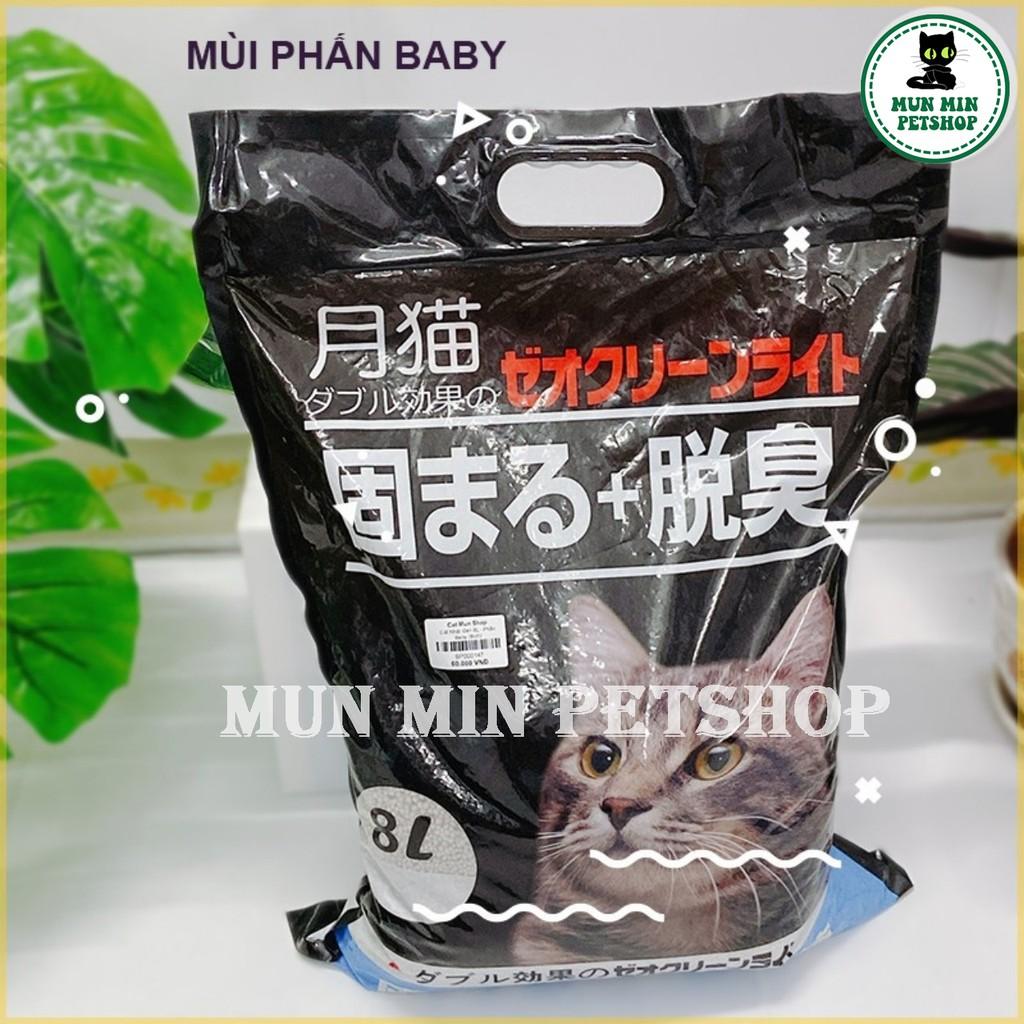 Cát vệ sinh mèo  Cát NHẬT BẢN 8L BỊCH ĐEN MOONCAT siêu vón, mùi thơm, khử mùi tốt, thành phần tự nhiên