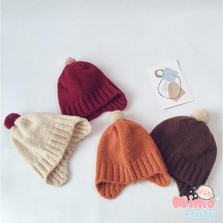 Mũ len quả bông style hàn quốc siêu cute cho bé