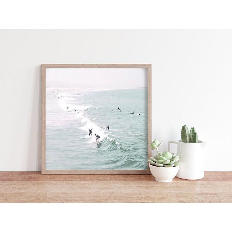 Tranh tone xanh dương đại dương, traanh canvas chống ẩm.