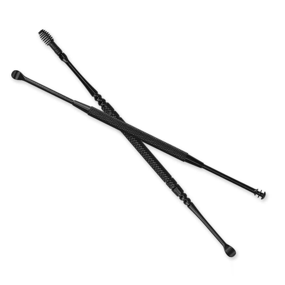 Dụng cụ ngoáy tay thiế kế 2 đầu đa chức năng,Thìa ngoáy tai 360 xoắn ốc,bằng thép không gỉ, trọng lượng nhẹ