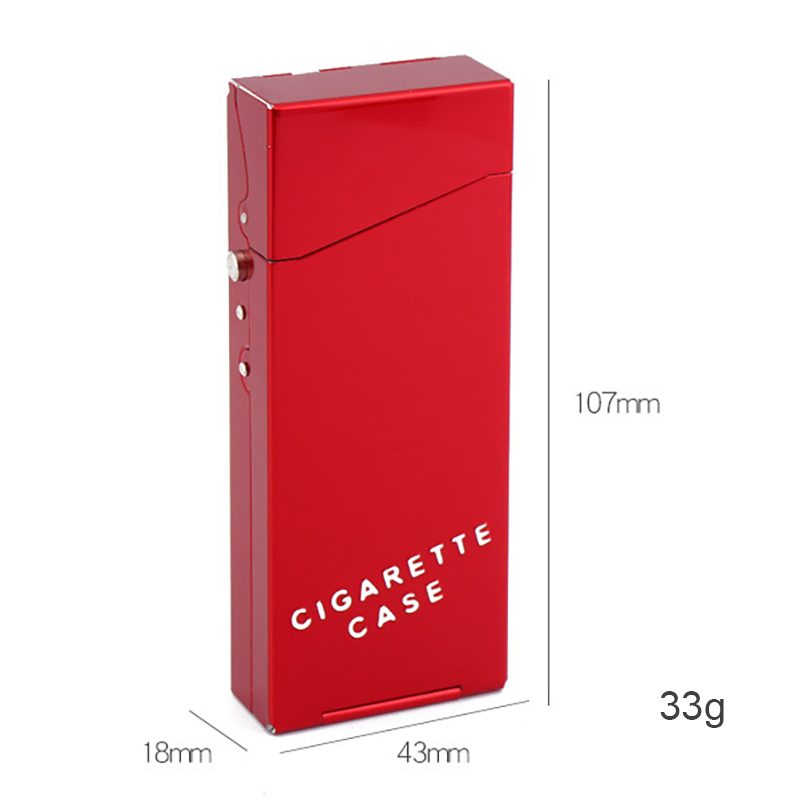 Hộp Đựng Thuốc Lá 20 Điếu Dài Slim Nút Bấm Kim Loại Nhiều Màu