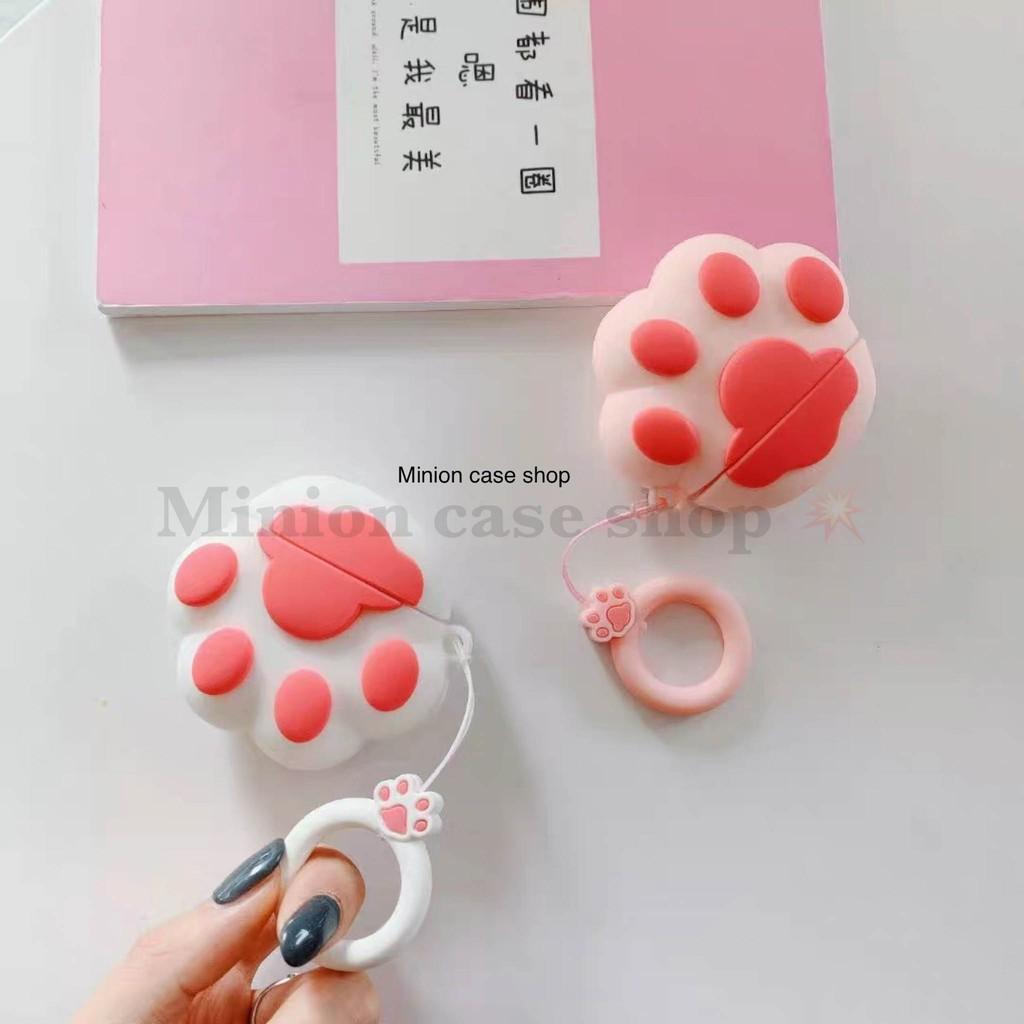 Hình ảnh Bao Case Ốp dành cho airpod 1 và 2, tai nghe bluetooth i11,i12, i100, i9s... silicon 3D chân cún cao cấp