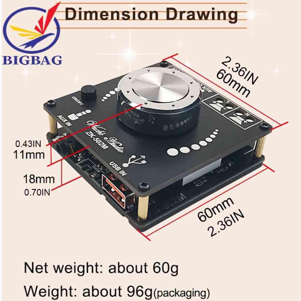 Bảng Mạch Khuếch Đại Âm Thanh ZK-502M Mini Bluetooth 5.0 50WX2