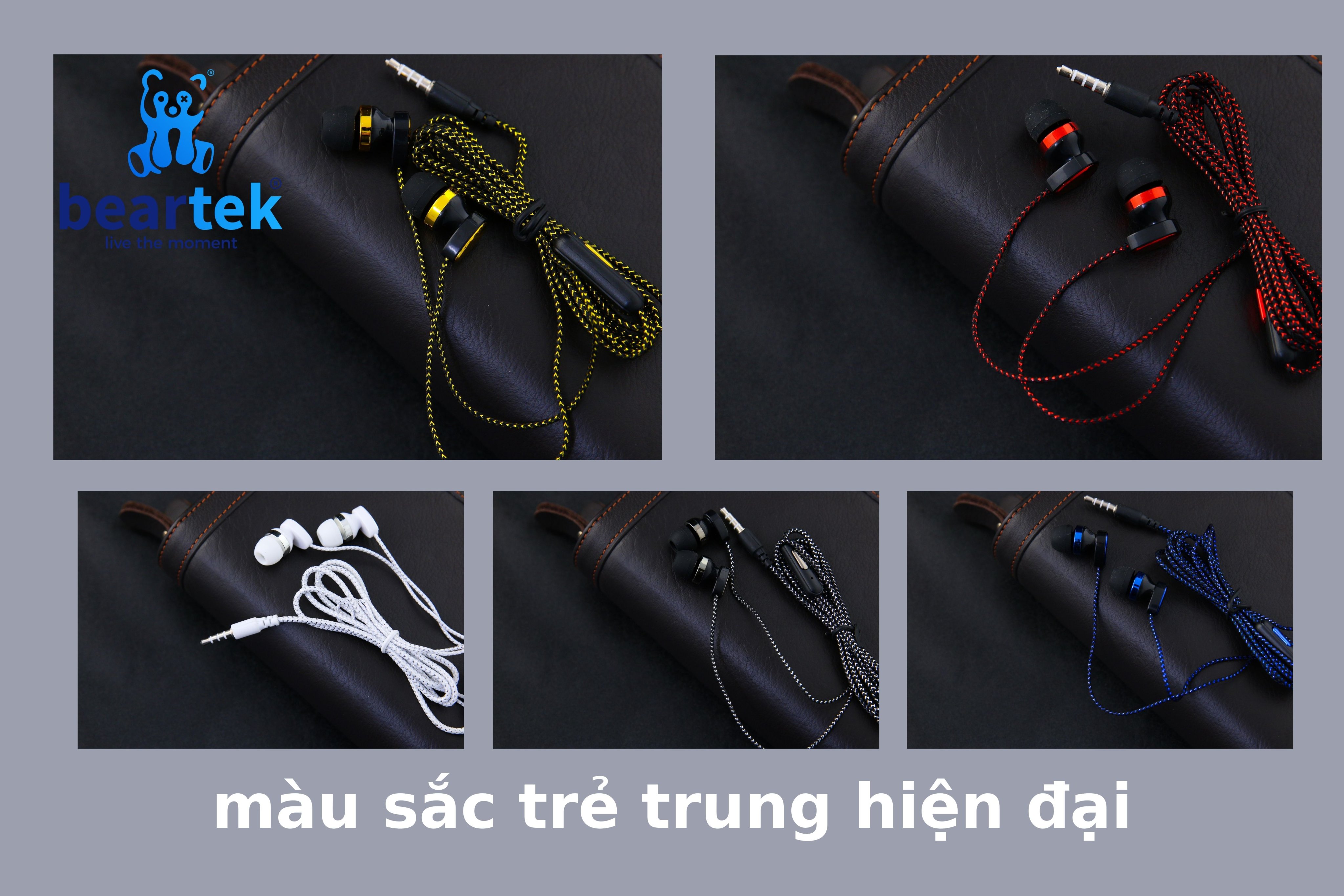 Tai nghe nhét tai có dây BEARTEK giắc cắm 3.5mm tích hợp micro dành cho điện thoại / máy tính / laptop / PC – TAIDAY0001 – Hàng nhập khẩu