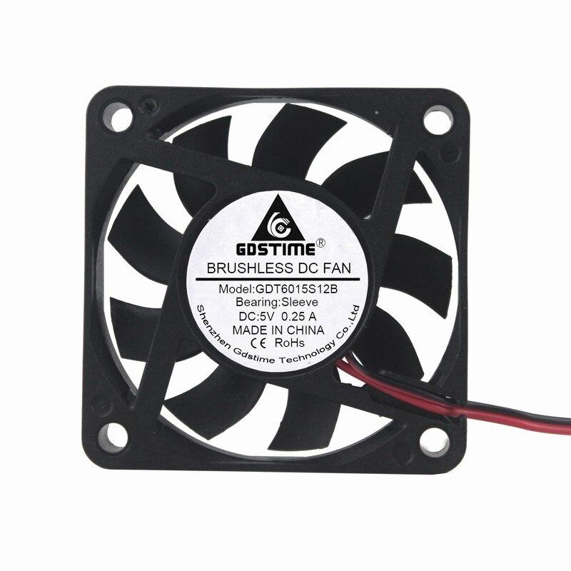 1 Pcs Gdstime 60mm x 11mm DC 1V Brushless PC CPU Cooling Fan 60x60x11mm 6011 Motor Cooler Radiator 6cm 1Pin
