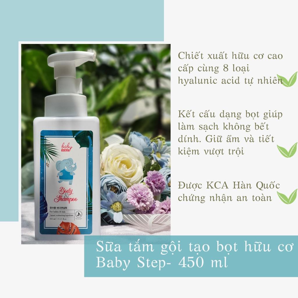 Sữa tắm gội cho bé Hàn Quốc Baby Step hoàn toàn từ thiên nhiên dung tích 450ml BSTEP2