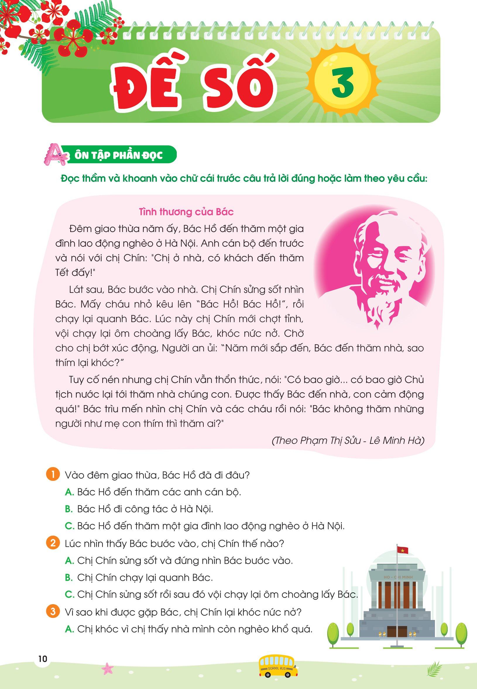 Phiếu Ôn Hè Tiếng Việt 2 (Theo Chương Trình Giáo Dục Phổ Thông Mới)