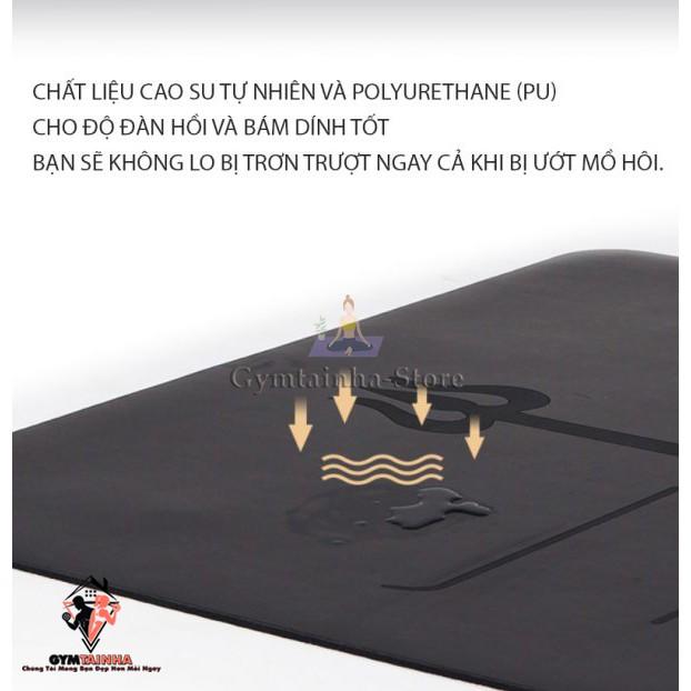 Thảm Tập Yoga Định Tuyến PU Cao Cấp, Thảm yoga PU chống trượt Cao Cấp TẶNG TÚI + DÂY BUỘC