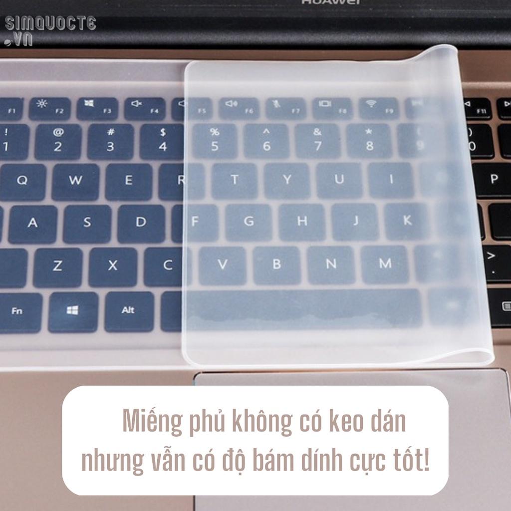 Miếng phủ bàn phím laptop 10/12/13/14/15/17 inch chất liệu silicone chống nước, chống bụi bẩn tiện lợi bảo vệ máy tính