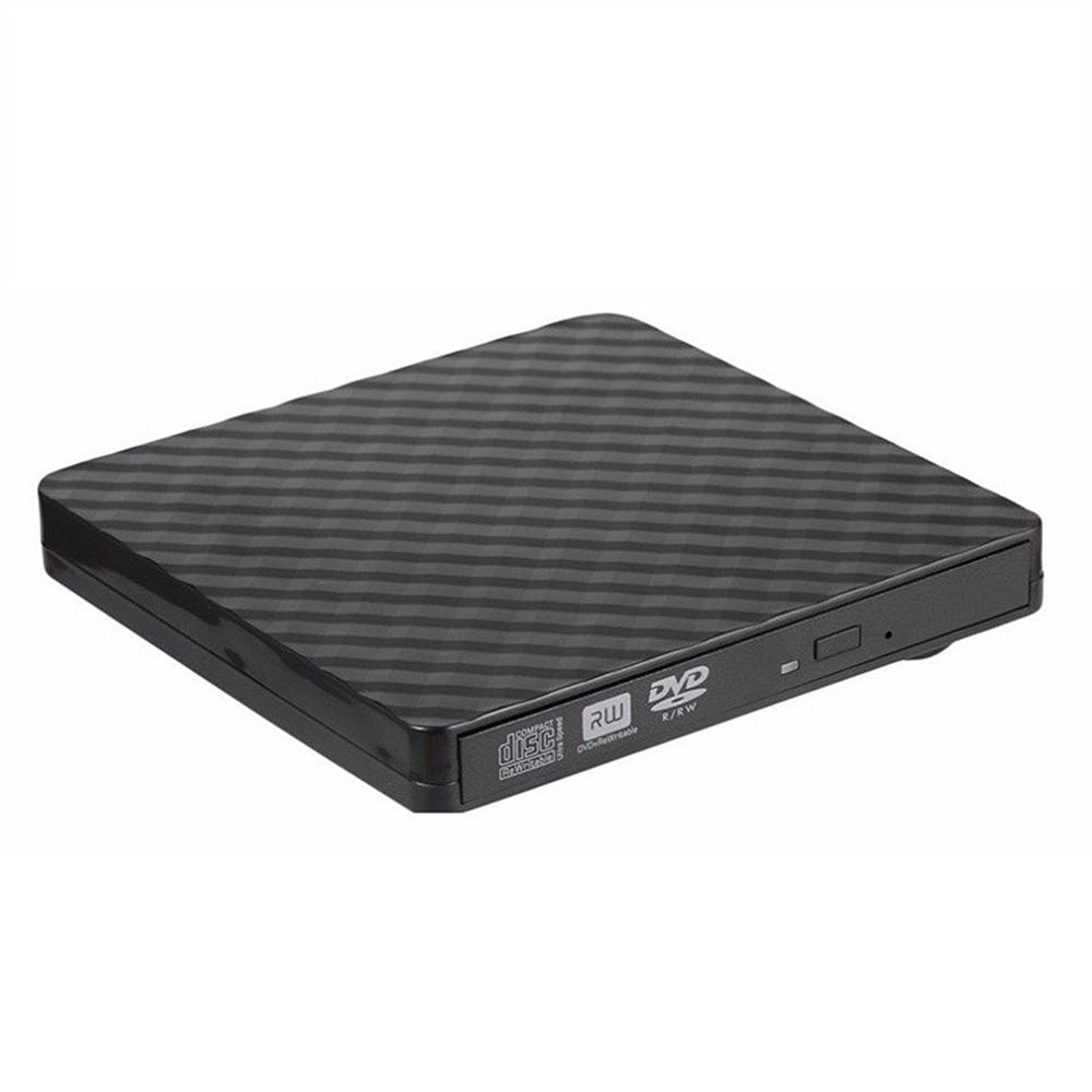 USB3.0 External Optical Drive DVD Burner Recorder CD Player Support One-key Recording Wide Application Black