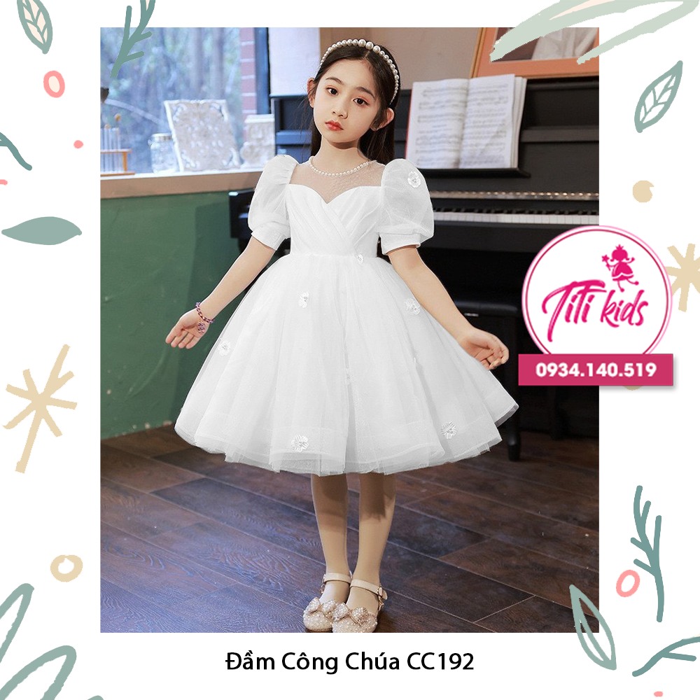 ĐẦM CC TRẮNG NGẮN HOA RƠI - CC192