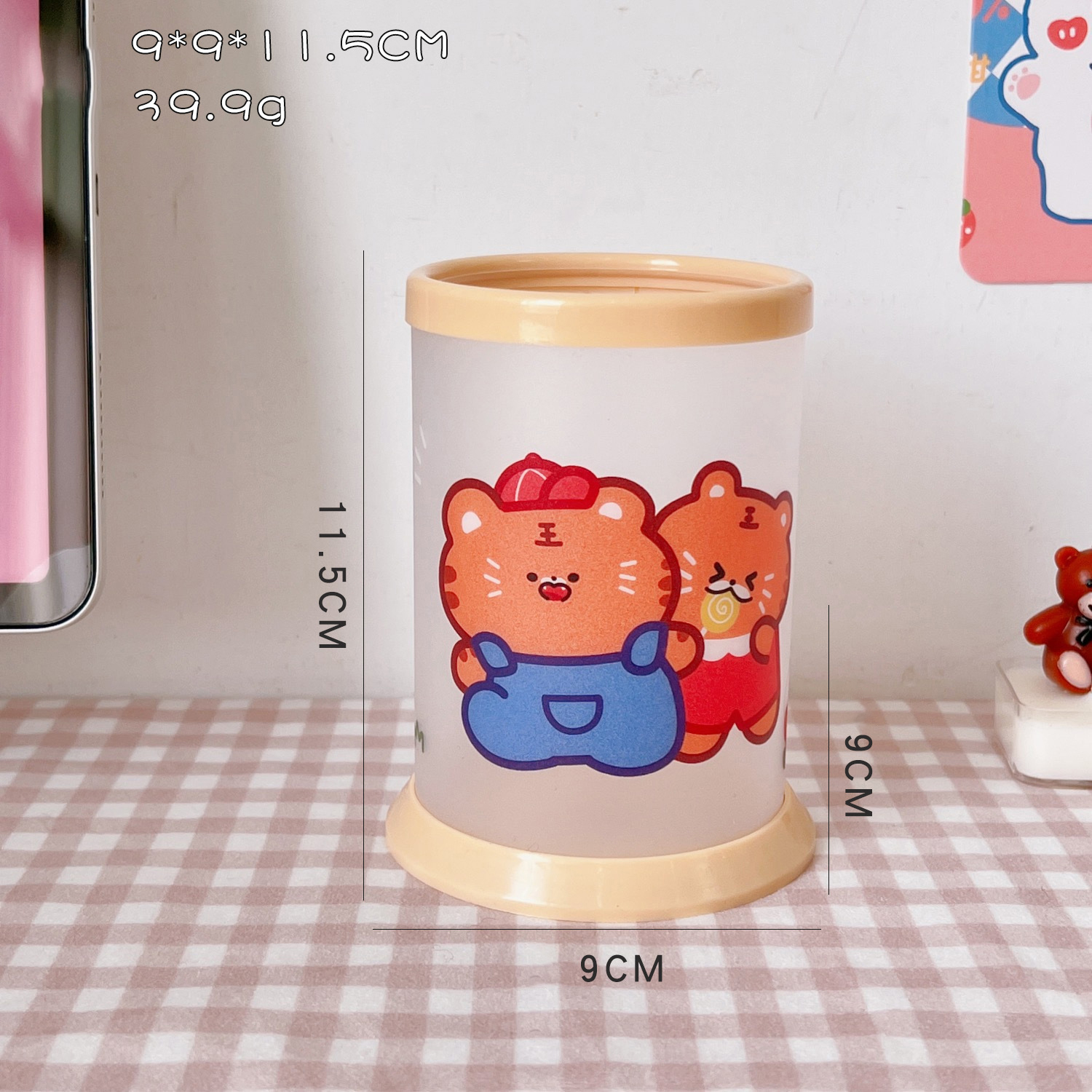 Ống Cắm Bút Tròn Hình Chibi Dễ Thương Đựng Bút, Mỹ Phẩm Trang Điểm Đồ Dùng Học Tập Tự Lắp Ghép Dễ Thương