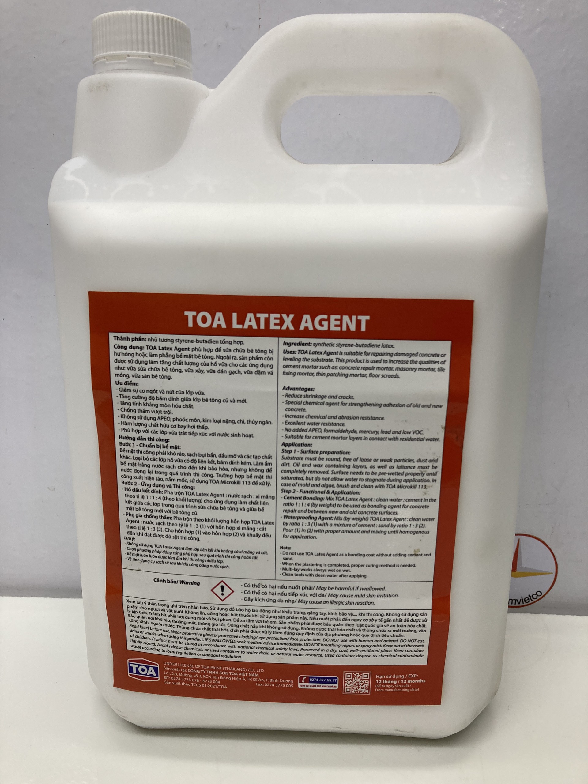 Phụ Gia Chống Thấm TOA Latex Agent_ 5L/can