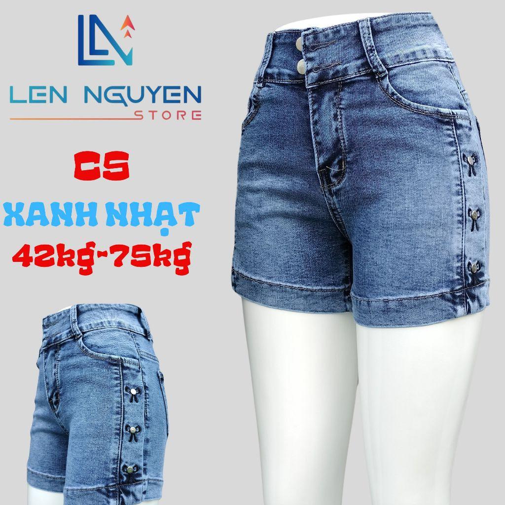 C5_Quần jean nữ, đùi, lưng cao, quần bò nữ dáng ôm, quần rin nữ có big size, cho 42kg đến 75kg,LEN NGUYEN STORE - Xám
