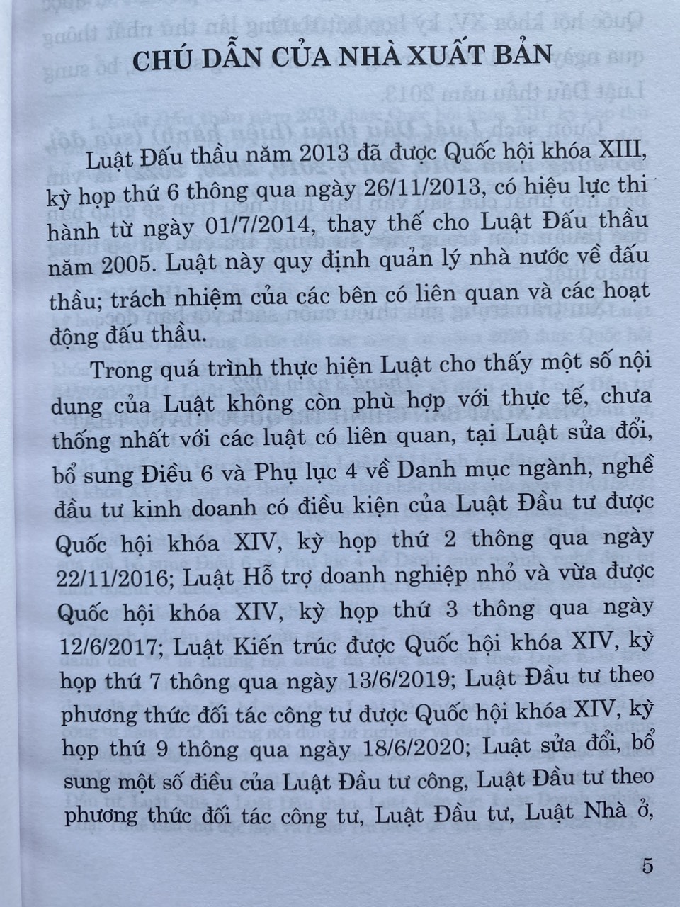 Luật Đấu Thầu ( hiện hành ) ( Sửa đổi, bổ sung năm 2016, 2017, 2019, 2020, 2022)