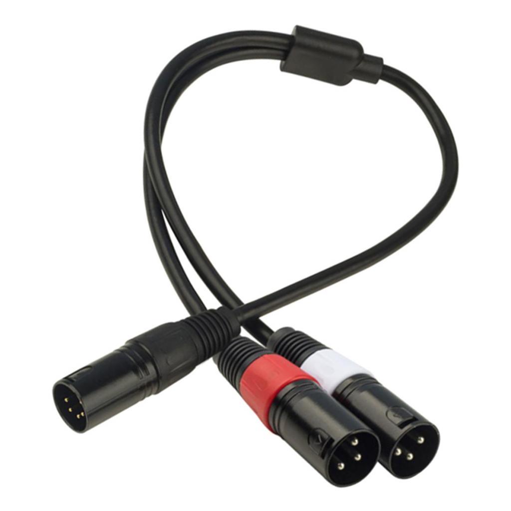 5-Pin Male to Dual 2 XLR 3-Pin Female​ Audio Cable Mic Stereo   7" inch