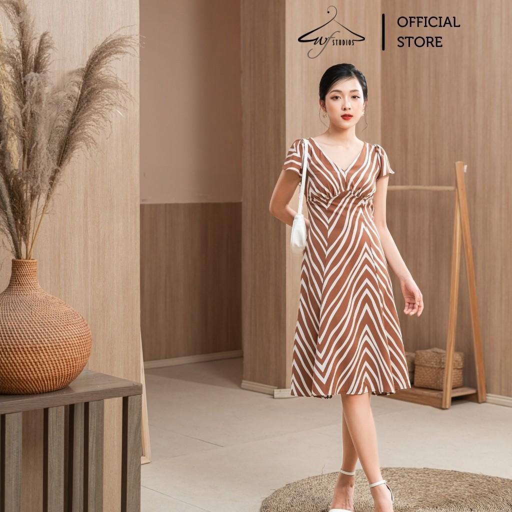 Váy voan lụa cổ V đuôi cá - Ellie Dress - V01 - wfstudios