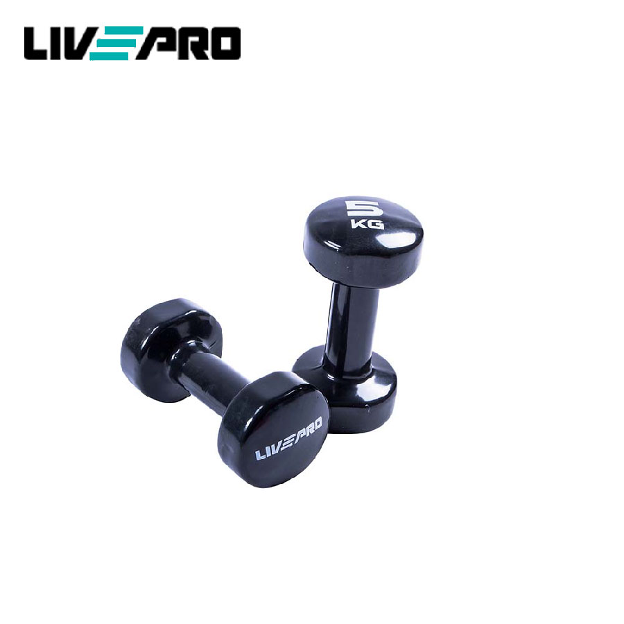 Tạ tay, tạ đơn cao cấp Studio tập gym thể hình Các Loại 5KG x2 Livepro Chính Hãng STUDIO DUMBBELL