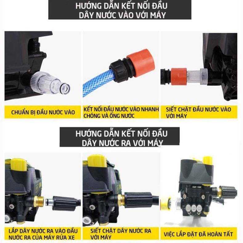 Máy rửa xe áp lực cao Sakura 2500w dây 15 mét