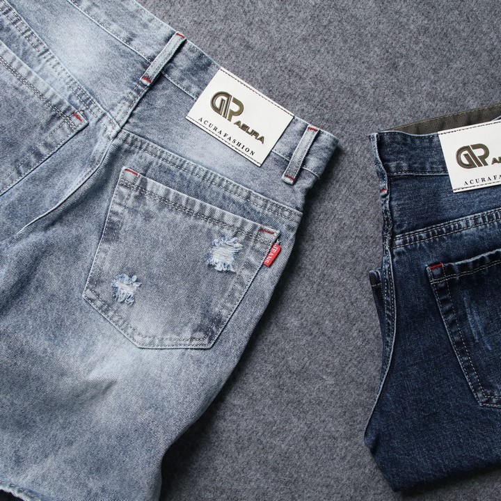 Quần short jean nam xám đậm Q416 Muidoi