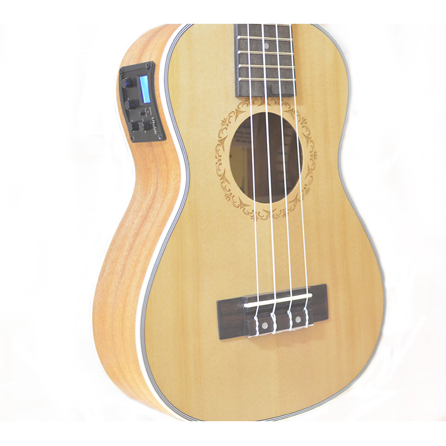 Đàn Ukulele Concert VHP gỗ Thông Pick-up (tặng dây 6 ly ra loa)