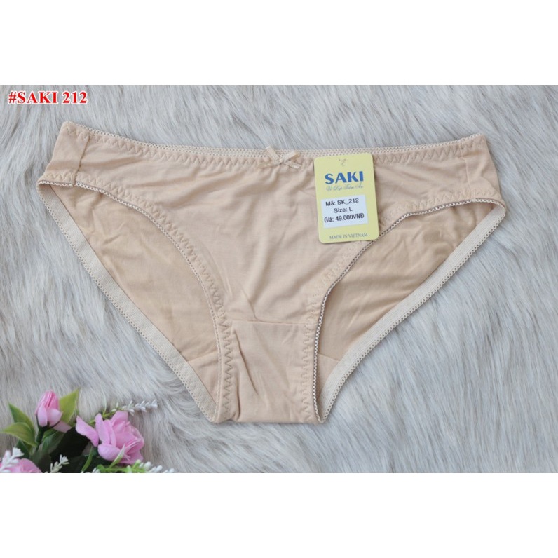Quần lót nữ thun cotton saki màu trắng màu da - QLNU212